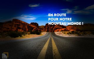 route qui mène vers l'horizon